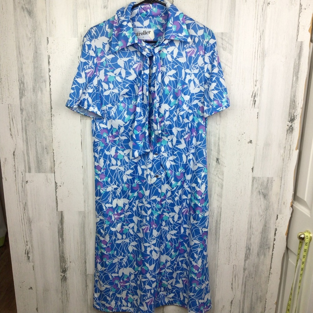 Vintage 60s The Stroller A-line Shift Dress Mod Gogo Hippie Retro Floral Pocket
